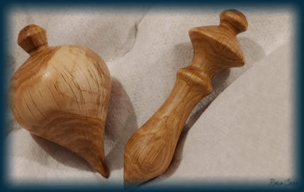 Pendules de radiethésie en bois de chêne